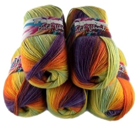Rainbow Papatya Batik Vibrant Double Knitting 100g Ball (5, 07V)