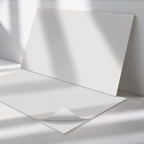 Panneaux Muraux PVC 120x60 cm Installation Rapide Imperméable Splashback Facile à Nettoyer Rectangulaire Durable Primaire de Protection Moderne - Couleur Gris