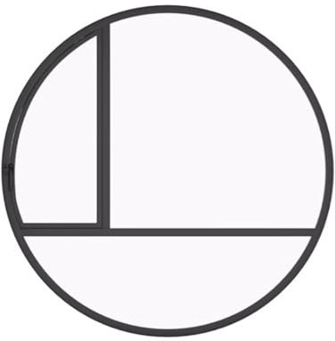 XPLKQXE Embedded Tempered Glass Window, Aluminum Round Shed Window, Home Decor Porthole Window With Handle, Replacement Window For Home Chicken Coop Bathroom(Black,34in)