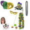 Mardi Gras Kostüm Set Accessoires Für Karnevalsfeier Pailletten Perlen Halskette Gesichtsmaske Fett Dienstag Dekoration