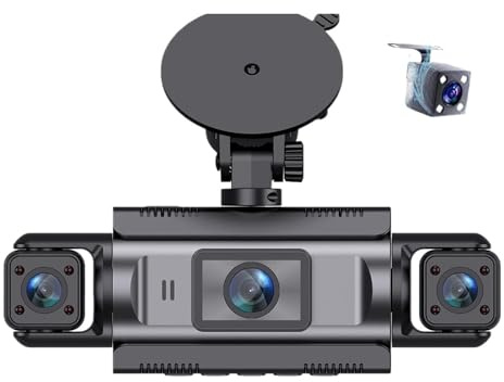 Einparkhilfe Rückfahrsystem Auto-DVR-Videorecorder Nachtsicht 24-Stunden-Parkmonitor Black Box 360 °Aufnahmekamera 4-Kanal-Dashcam WLAN-Dashcam Auto Rückansicht Kamera(4Ch DVR,128G SD Card)