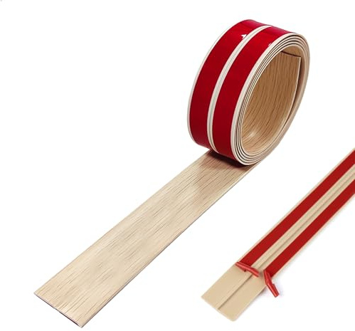 Übergangsprofil Selbstklebend,T Profil Übergangsleiste Boden 5cmx100cm,PVC T-Form Türschwellen Leiste Silikon Verschleißfest für Türschwellen und Verbindungsböden von Laminatdielenfliesen
