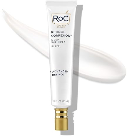 RoC Retinol Correxion Wrinkle Filler for Deep Wrinkles with Hyaluronic Acid & Retinol, Skin Care for Women and Men, 1 Fl Oz (Packaging May Vary)