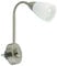 BRILONER - Lámpara enchufable Flexarm, Lámpara enchufable E14, Lámpara de Lectura 25W, Incl. Regulador Giratorio, Blanco Níquel Mate, Metal, Aplique Pared Interior, Lampara Escritorio, Lampara Pared