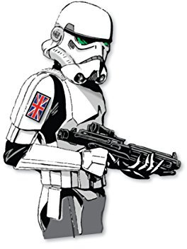 Great Britain Stormtrooper Sticker - Star Wars Galactic Empire Soldier - Macbook sticker - laptop decal - Any laptop stickers