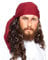 C1418 Dreieckiges Leinentuch, Pirat, Mittelalter, Renaissance, C1418-Red, Rot, C1418-Red