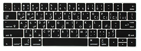 Batianda Tastaturschutz für Apple MacBook Pro 13 15 Zoll mit Touch-Bar 2018 2017 & 2016 Premium-Tastaturschutz aus wasserdichtem Silikon, Modell: A1706 / A1707 A1990 (schwarz)