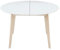 Miliboo Table à Manger scandinave Ronde Extensible Blanc et Bois L120-150 cm Leena