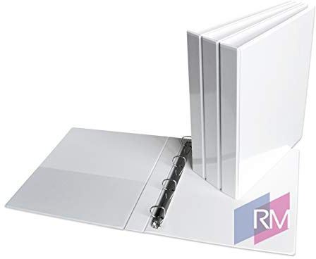 10x RM Präsentations-Ringbuch A4, 4 Ringe, FH 40mm, weiß, 4 Klarsichttaschen, RB 57mm