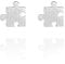 Sterling silver 925 Jigsaw Puzzle piece silver necklace pendant jigsaw studs earrings (jigsaw earrings)