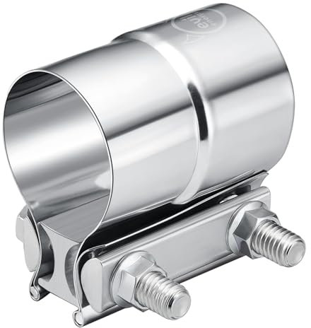 EVIL ENERGY 2.0 Lap Joint Exhaust Band Clamp Exhaust Repair Preformed 304 Stainless Steel 2pcs