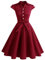 Wedtrend Donne 1950 Audrey Hepbun Vintage di Polka Dots Cocktail Vestito WTP10007-2DarkRed-XSmall