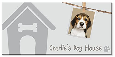 You Personalise Dog House Door Sign *LIGHT GREY*