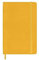 Moleskine Classic Liniertes Notizbuch, Hardcover aus Seide mit Elastikverschluss, Taschenformat, Farbe Orange Gelb
