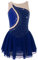 iEFiEL Mädchen Eiskunstlauf Kleid Glitzer Ballettkleid Ärmellos Ballettanzug Ballett Trikot Body mit Strass Wettbewerb Kostüm Gymnastikanzug Y Dunkelblau 146-152