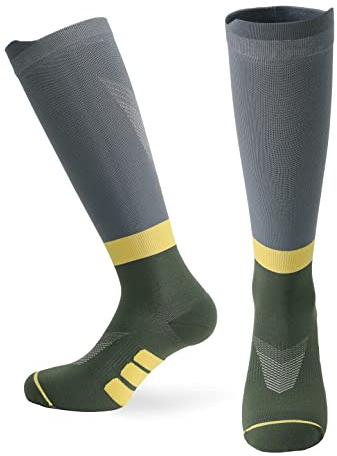 CFA V2 Calze Compressione Graduata Donna e Uomo – Design premium sostenibile con compressione graduata per sport, corsa, ciclismo, sci, escursionismo, Prodotte nell'UE