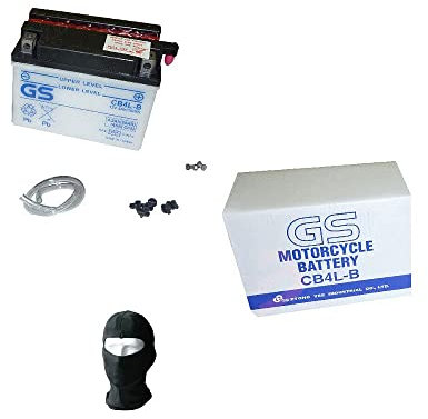 Kompatibel mit Piaggio Vespa Primavera 2T 50 Dal 2013 al 2017 Batterie GS YB4L-B (CB4L-B), wasserdicht, zum Einsetzen von Flüssigkeitsakku, Active 4 Ah, 12 Volt, 121 x 71 x 94 mm