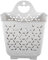 Alipis Collapsible Hanging Laundry Basket with Carry Handle Space- Saving Wall Hanging Laundry Basket Folding Laundry Hamper Waterproof Dirty Clothes Organizer Wastebasket White
