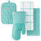KitchenAid Onion Quilt KT OM PH Küchentuch, Ofenhandschuh und Topflappen-Set, Aqua Sky