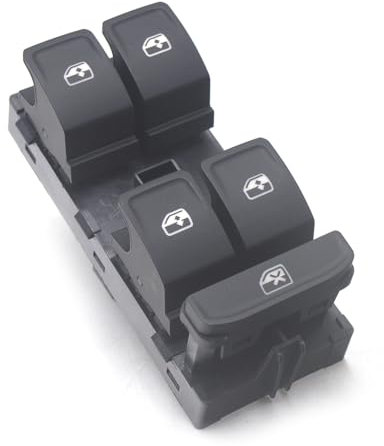 DKAEUK VWWS018 Interruptor elevalunas eléctrico Luz blanca para VW Atlas Golf Passat Polo Taigo Taos T-Cross Teramont T-Rox Enyaq Fabia Kodiaq Octavia Scala Superb Ateaca Leon OE# 5G0959857D