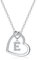 TINGN Geschenke für Mädchen, Kette Herz Damen Halskette mit Buchstaben E Halskette Damen Kette Silber Herz Geburtstagsgeschenk für Frauen Teenager Mädchen Geschenke für Frauen Frau Freundin Geschenk