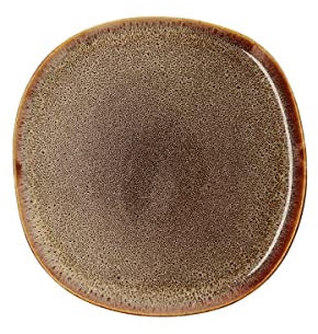 Bidasoa Ikonic Plato Llano Cerámico 20,2x19,7x1,3cm Gres Apto Microondas Apto Frigorífico Borde Fino
