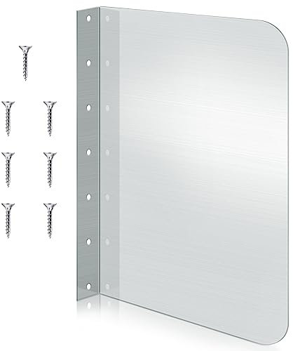 Amylove 38.1 x 50.8 cm Edelstahl Spritzschutz Edelstahl Wandhalterung Spritzschutz mit Schrauben Spritzschutz für Waschbecken Badezimmer Spüle Seite Spritzschutz für Küche Restaurant