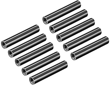 QUARKZMAN M3 x 50mm Rund Aluminum Column Legierung Abstandshalter Bolzenbefestigung x 10Stk Modell Abstände Schraube Post für Kupplungsstäbe [Schwarz]
