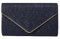 CORIOS Damen Clutch Glänzende Pailletten Abendtaschen Envelope Handtasche Hochzeit Brautbörse Schultertasche mit Abnehmbarer Kette Elegante Umhängetasche Dunkelblau