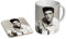 glades Elvis Presley Portrait – Keramik-Kaffeetasse + Untersetzer, Geschenk-Set