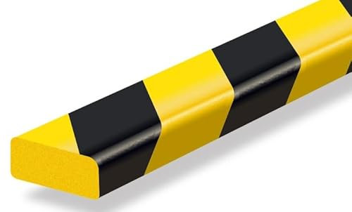 Sicherheits-Schutzprofil/Flächenschutz - selbstklebend - schwarz-gelb - 1 m lang (Typ D)