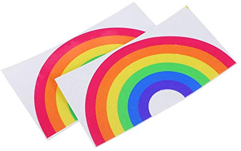 BUGUUYO 2St Gleichgeschlechtliche reflektierende Aufkleber Automobil lgbt-Regenbogenaufkleber reflective sticker regenbogenfahne fahrzeug reflektierende aufkleber dekor Auto Aufkleber LKW
