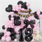 Deko 18. Geburtstag Mädchen, 18. Geburtstag Deko Mädchen, Pink Schwarz Luftballons 18 Jahre Geburtstag, Happy Birthday Banner Birthday Decorations, 18. Geburtstagsdeko Mädchen Party Deko