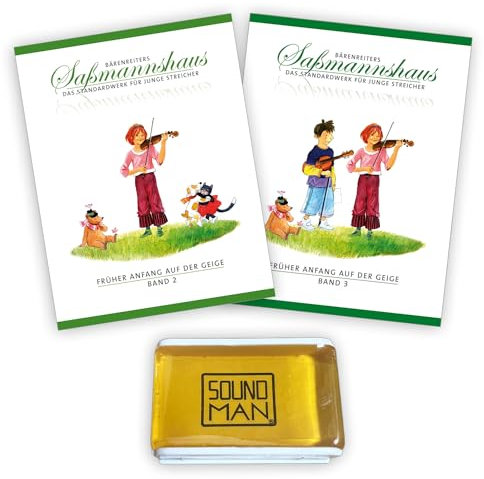 Früher Anfang auf der Geige Band 2 und 3 von Egon Saßmannshaus + Soundman Kolophonium 36g - ISMN: 9790006536474 9790006536467 (Starterset)