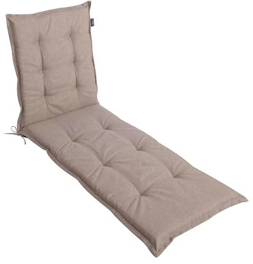 LILENO HOME Sonnenliege Auflage als [1er Set - Rollliege] in Taupe Y - Gartenliegen Auflage perfekt für Strandliege - Polster Auflage für Gartenliege (188x60x8cm) MAR
