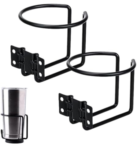 Yulokdwi Boat Ring Cup Holder, Wall Mounted Iron Cup Drink Holder, Wall Mounted Cup Drink Holders Installs Walls And Rails Ring Cup Holder For Marine Use