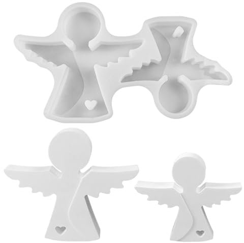 Silikonformen Gießformen Engel Kerzenformen - 2 Stück 3D Kerzenform, Gips Zum Gießen - Giessformen Silikon