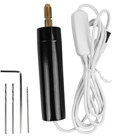 VOANZO Mini Taladro eléctrico para Manualidades, Taladro de Mano pequeño de 0,7-1,2mm para Hacer Joyas DIY