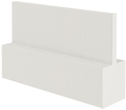 Raumtrenner Schiebewand Doppelseitige Aufbewahrung, Paravent Raumteiler Innen Weiß Keine Montage Erforderlich, Raumtrenner Regal(200 x 52 x 180cm)