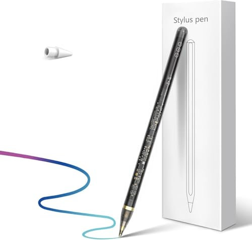 Stylet pour Écran Tactile, Stylet pour Tablette Ultra-Sensible à Réjection de Paume et Sensibilité à L'inclinaison, Chargement Magnétique, Latence Ultra-Faible, Stylet pour iPad 2018-2024