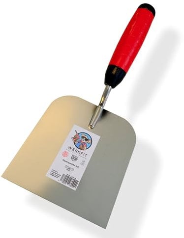 WERKFIT Profi Gipserkelle aus Edelstahl 120mm - Gipserspachtel Rostfrei - Maurerkelle mit Softgriff - Stukkateurkelle Made in Österreich (120mm)