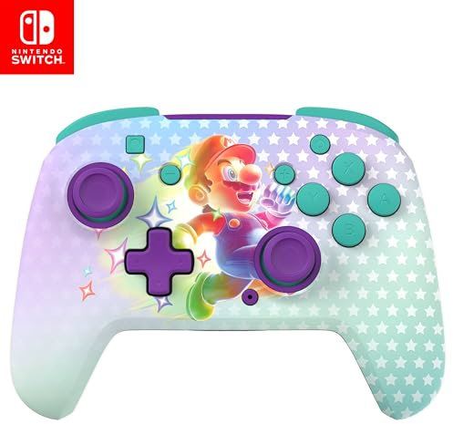 Turtle Beach Rematch: Invincible Mario Wireless Controller - Tutti i Nintendo Switch, Si Illumina al Buio, Batteria Ricaricabile, Licenza Ufficiale Nintendo