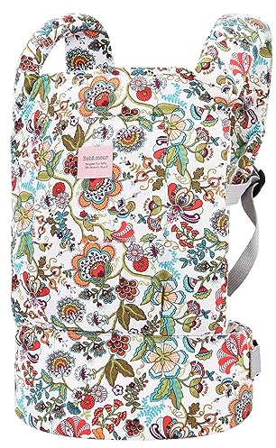 Bebamour Puppentrage für Mädchen, 3 in 1 weiches Tragetuch für Kinder, 100% Baumwolle,WildFlowers