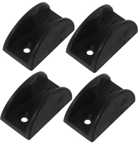 Alipis Lot de 4 Guides de Porte Coulissante Quincaillerie de Porte de Grange Guide Inférieur Stable et Pratique Installation Facile
