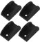 Alipis Lot de 4 Guides de Porte Coulissante Quincaillerie de Porte de Grange Guide Inférieur Stable et Pratique Installation Facile