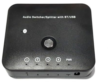 AMSLSIU Stereo Sound Audio Adapter Umschalter Theater Fernbedienung Bluetooth kompatibler Empfänger Musik Streaming Gerät