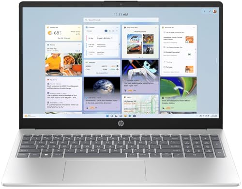 HP 15.6 FHD Laptop 2026 Edition with Copilot AI, 16GB RAM, 512GB SSD, Intel Processor, Long Battery Life, Lightweight 3.64 lbs, Microsoft 365, Windows 11 for Students & Office, Type-RJ45 Cable