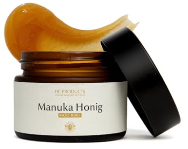 Manuka Honig 800+ MGO Probierglas – Premium Manuka Honig aus Neuseeland, laborgeprüft & zertifiziert, lichtgeschütztes Glas, plastikfrei - 60g