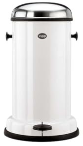 VIPP VIPP15 Abfalleimer, Edelstahl, Weiß, 14 Liter