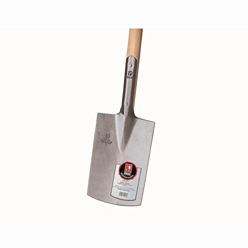 Gärtnerspaten Größe 2 Knopf-Griff poliert, 285 x 185 mm, 100 cm Stiel
